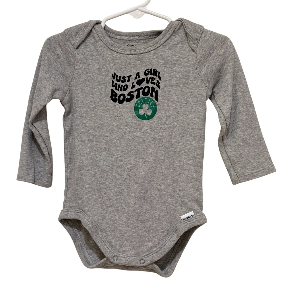 Gerber Onesie Just A Girl Who Loves Boston Celtics Onesie 12M